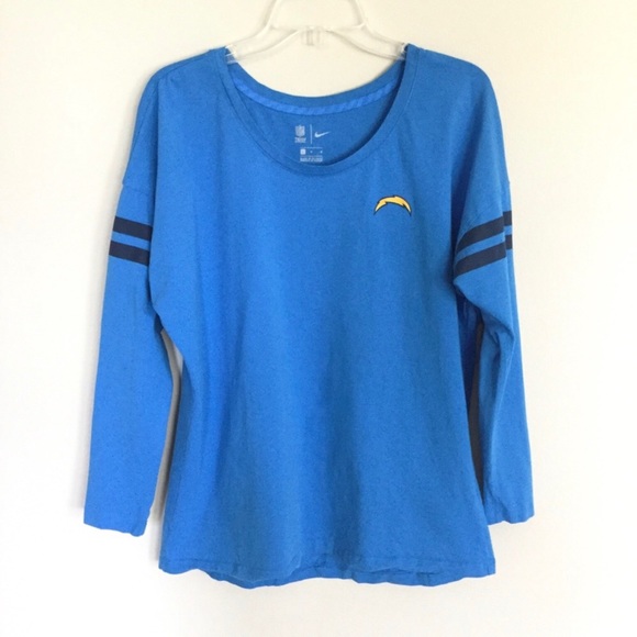 NFL NIKE Los Angeles Chargers Football Long Sleeve Tee Women’s Large - Picture 2 of 7